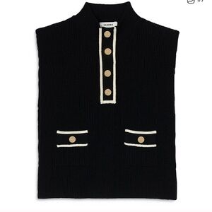 Sandro Black Sweater with Gold Accents